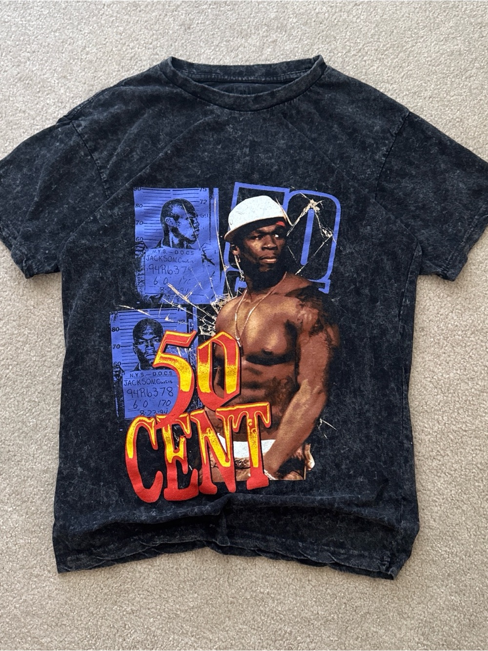Black 50 Cent Graphic Short Sleeve Tee